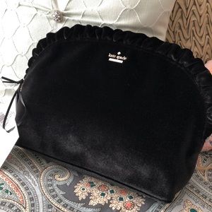 Kate Spade velvet cosmetic bag